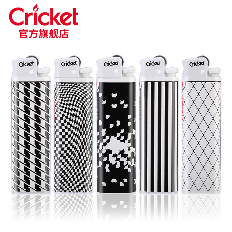 Cricket grasshopper official original imported personality black and white with disposable pulley flint lighter