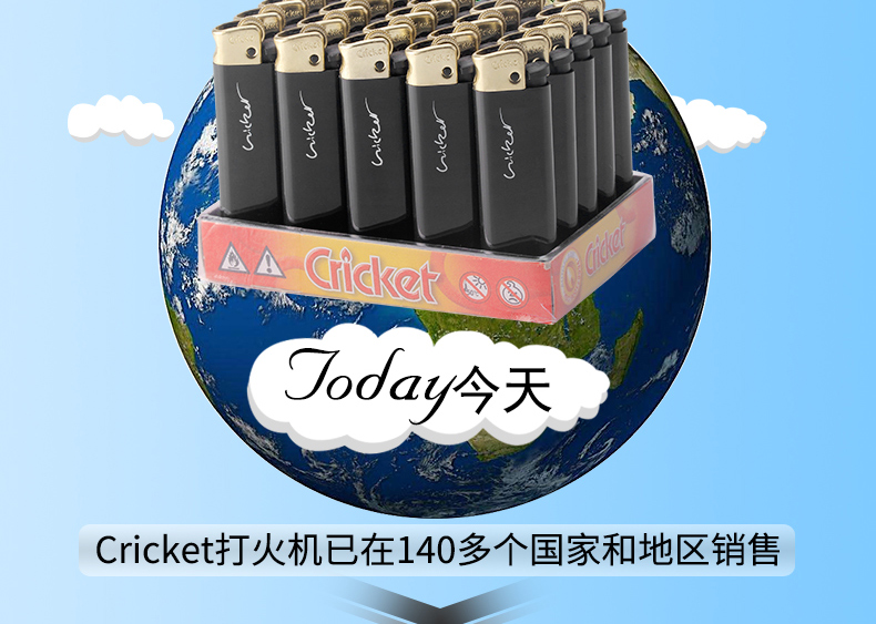 Cricket châu chấu chính thức nhập khẩu vàng đen an toàn chống cháy nổ cổ điển ròng rọc nhẹ hơn - Bật lửa bat lua