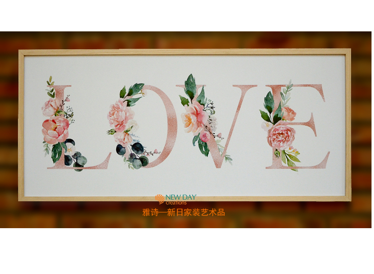 Proverbs pastoral Nordic LOVE home decoration painting living room sofa background wall painting bedroom bedside painting