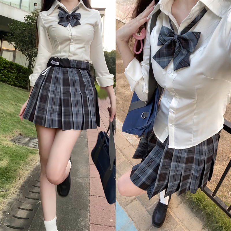 Kotan machi jk uniform (bell) long sleeve cashew shirt 100 lap college wind blouses goskirt suit pure wind-Taobao