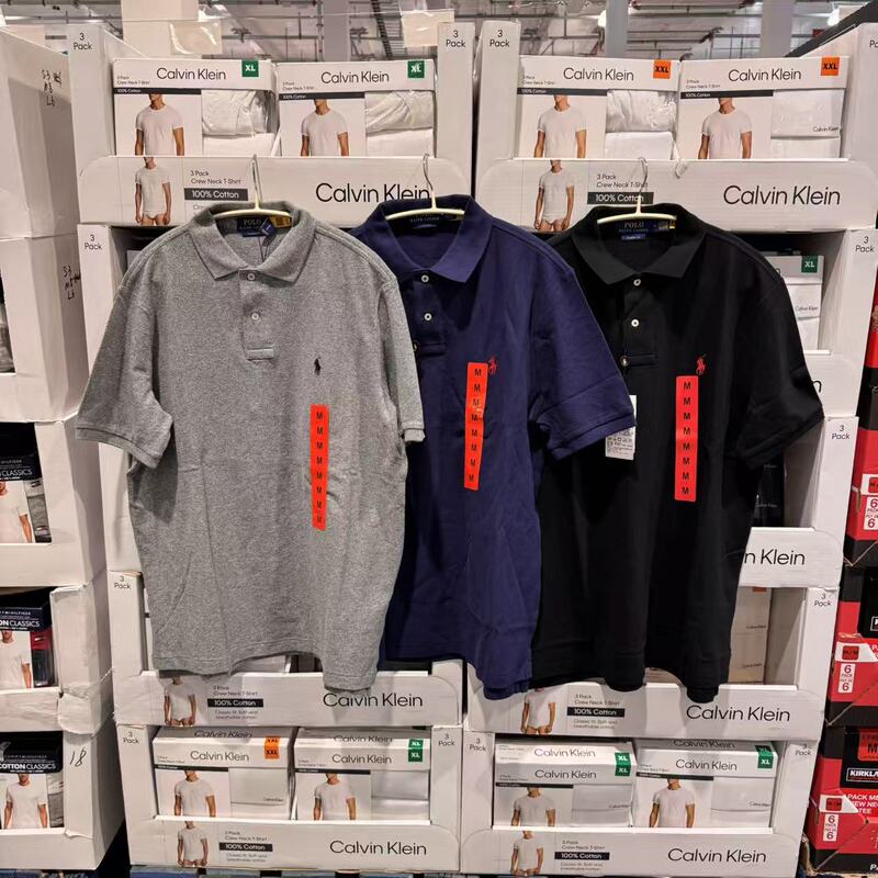 Costco Exclusive Ralph Lauren Men's Polo Shirt with Pony Logo, Short-Sleeved, Pure Cotton T-Shirt Costco Exclusive Ralph Lauren Men's Polo Shirt with Pony Logo, Short-Sleeved, Pure Cotton T-Shirt