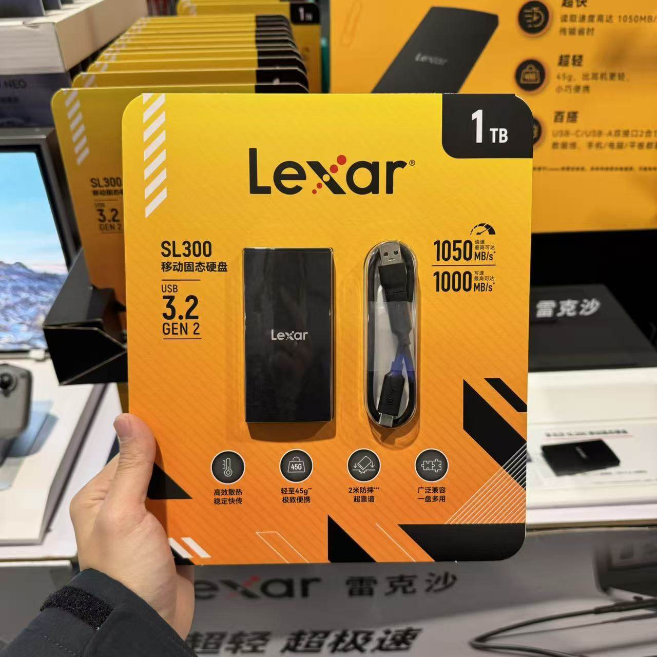 Открывший рынок Costco высокопроизводительный мобильный флэш-накопитель Lexar твердотельный накопитель с двойным интерфейсом USB объемом 1 ТБ USB flash drive