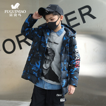 Fugui bird boy cotton coat jacket autumn and winter clothing 2019 new CUHK children cotton clothes foreign air quilted quilted cotton clothing wave
