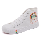 Warrior, летняя радужная высокая тканевая универсальная белая обувь, кроссовки, 2021 года
