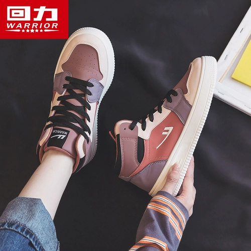 Warrior, Tide, высокая демисезонная белая обувь, универсальные кроссовки, 2024 года, осенняя