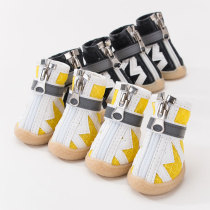 Breathable Pooch Shoes Small Dog Spring Summer Season Zipped Shoes Summer Teddy Bibong Kokie Pet Shoes set of 4 only