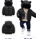 2 children's black down cotton coat 1-3 years old boy's ultra-light cotton coat 4 baby girl winter coat 5 baby 6 boy's jacket