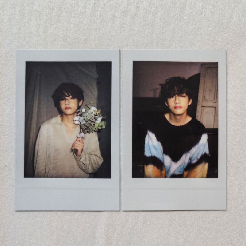 Bts Decokit Kim Taehyung Polaroid with Flowers Taehyung Photocard