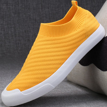 2021 New Spring Summer tide shoes a pedal mens shoes lazy shoes driving breathable shoes old Beijing cloth shoes