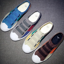 Mens casual shoes Korean version of the trend wild mens shoes 2021 new summer breathable driving shoes board shoes canvas shoes