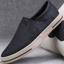 Breathable shoes cloth shoes casual Joker a pedal trendy shoes old Beijing driving lazy shoes summer mens canvas shoes