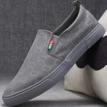 Mens old Beijing cloth shoes 2021 new summer driving breathable one pedal lazy mens casual fashion mens shoes