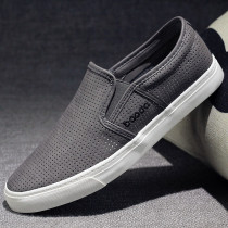 Mens sandals lazy leather shoes summer breathable Mens shoes a pedal casual shoes trendy shoes leather sandals hole shoes men