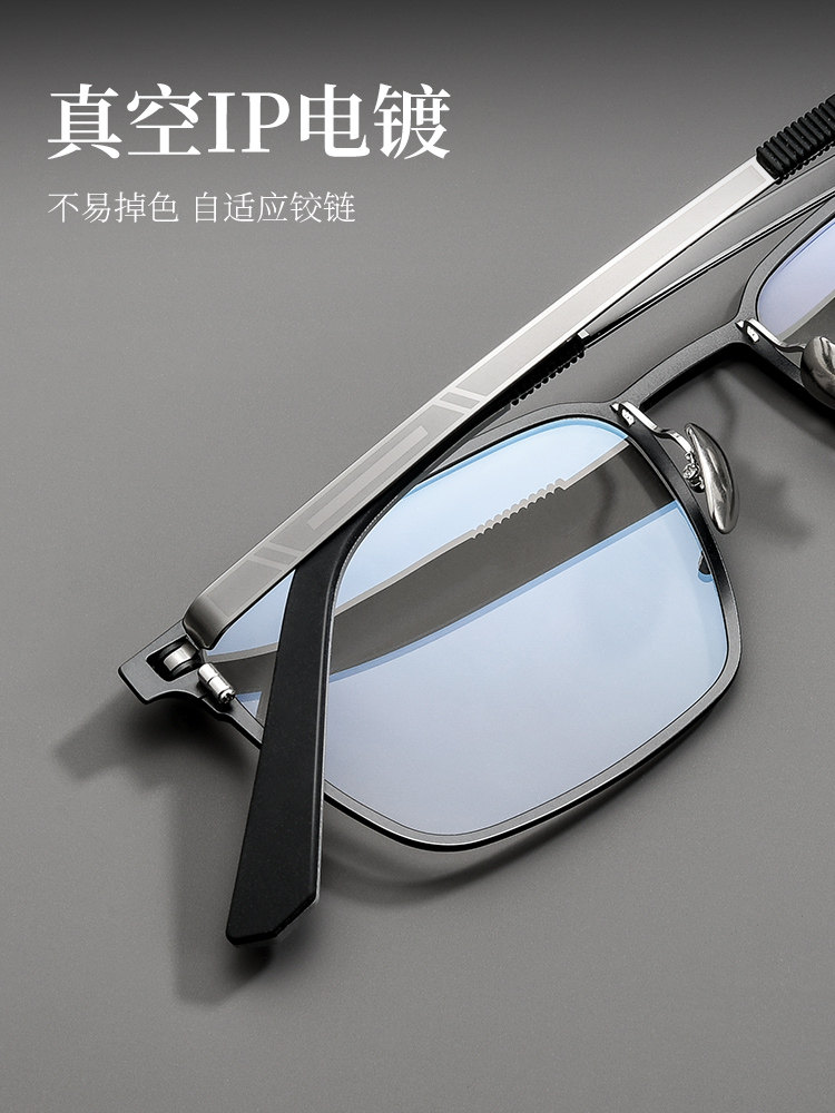 Ultra-Light Retro Casual Square Frame Glasses, Professional Online Prescription Glasses for Men, Suitable for Nearsightedness, Can Be Customized with Prescription, Blue Light Blocking, Astigmatism Correction
