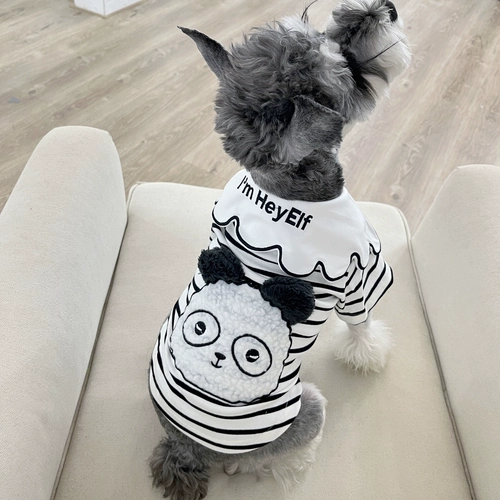 HeyElf Одежда для собак и кошек, французская боя весна и осенняя одежда, пугби, причудливая футболка, полосатая куртка на западном высокогорье, хлопок дышащий