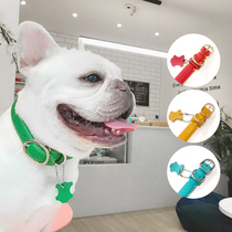 Genuine leather Puppy neckline kitty neck ring gold wool fasts more durable than bear teddy kirky neck ring traction rope