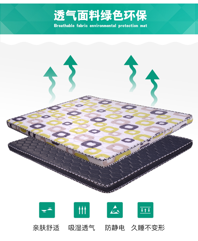 mat cứng 3e dừa cọ nệm mat 1,8 m đúp Simmons trẻ em gấp mat cọ có thể được tùy chỉnh - Nệm nệm lò xo giá rẻ