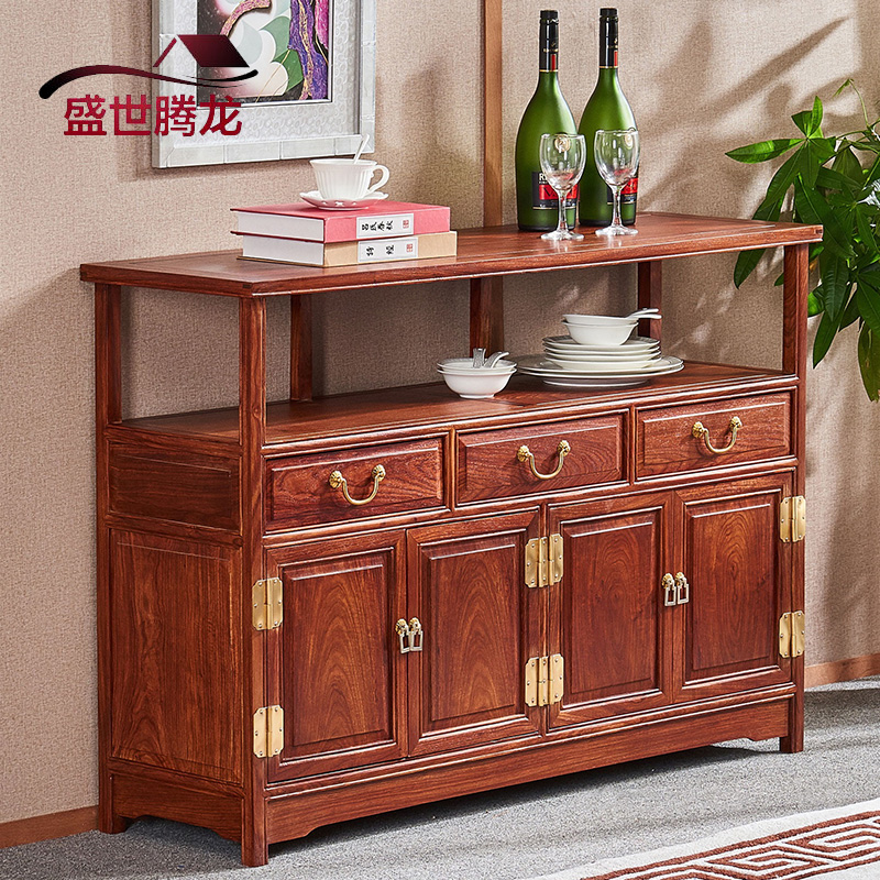 New fish tank cabinet Chinese red wood dining cabinet Hedgehog Purple Sandalwood Kitchen-Pear Wood Containing Cabinet Living-room Tea Water Cabinet