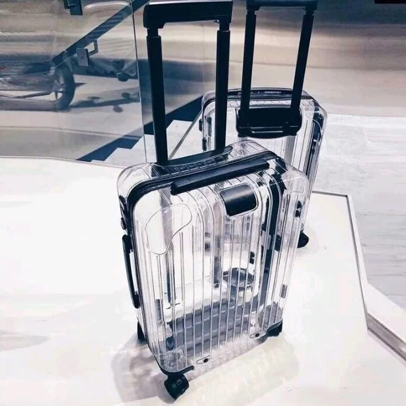 Ultra-light full transparent 24 luggage travel universal wheel 20 boarding case female 22 trolley case 26 inch zipper password box