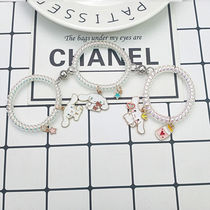 Girlfriend bracelet girls a pair of cinnamon dog phone coil head rope bracelet cute send girlfriends good friends students