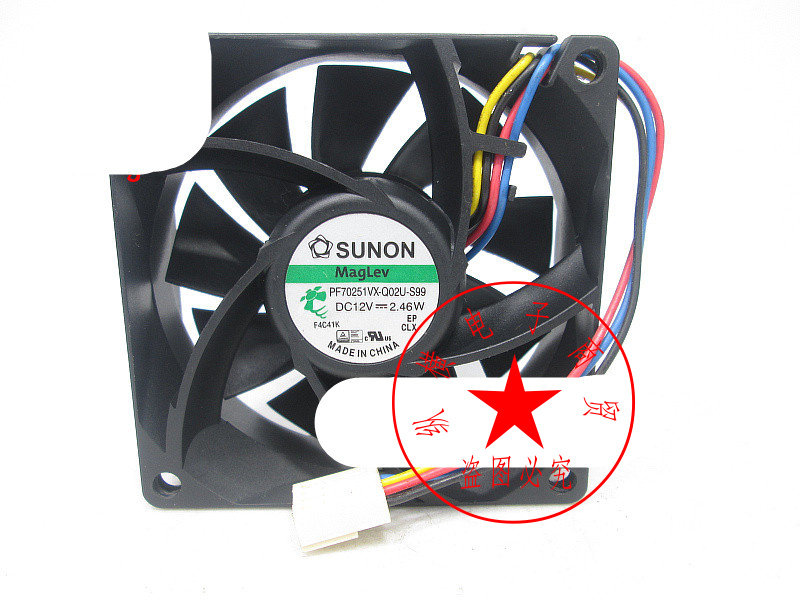 PF70251VX-Q02U-S99 12V 2 46W 4 Line Original BUILT QUASI SUNON 7025 COOLING FAN