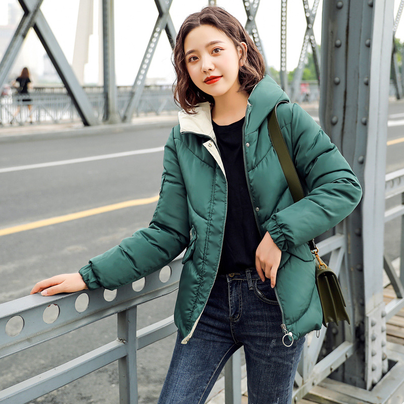 棉衣女短款2019新款秋冬韩版连帽宽松羽绒棉服女百搭学生款女外套