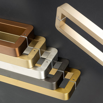 Stainless steel handle rounded anti-collision thickened square tube champagne gold rose gold matte black glass door wooden door simple handle