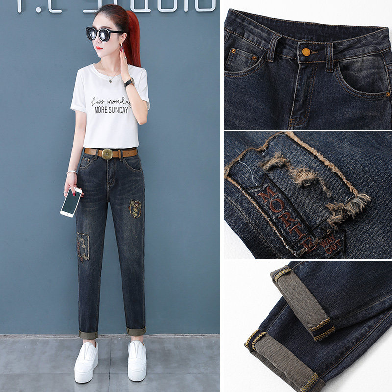 Guangzhou Xintang jeans women loose 2022 new high waist thin daddy radish Harun pants summer thin