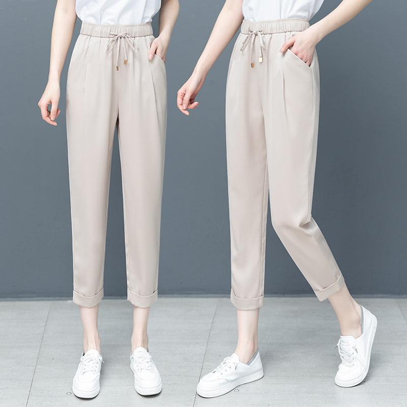 Speed Dry Sports Pants Children Summer Slim 2022 new loose Sense Slimmer Ice Silk Casual Harun 90% Pants