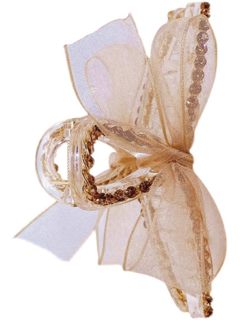 Mesh Hair Clip for Women, Summer Shark Clip for the Back of the Head, Trendy Hair Accessory, Elegant Bow Hair Clip