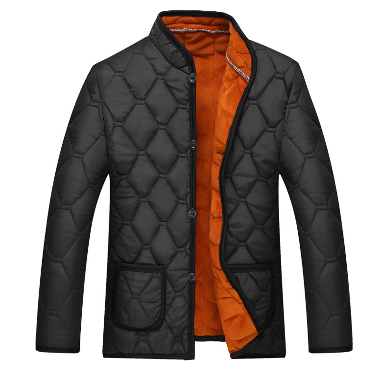 Winter new middle aged cotton clothes men's thickened padded jacket with small cotton padded jacket and dad jacket inside and outside