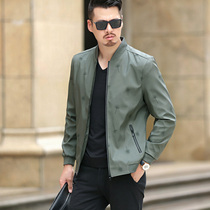 New middle-aged stand-up collar jacket male dad outfit middle-aged 40-50 years old autumn thin casual mens jacket