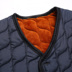 Áo sơ mi phẳng cổ cộng với nhung dày trung và áo vest cotton cũ của nam giới ao khoac vest nam Áo vest cotton