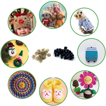 Handmade DIY accessories Wool crochet doll threaded eye Muppet threaded black eye buckle button eye