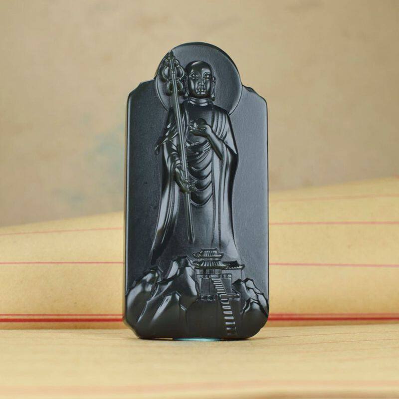 And Tian Yuqing Yuta Qinggean Tibetan King Bodhisattva jade pendant male and female with a peace and charm pendant