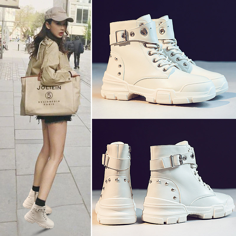 British style Martin boots women's boots 2022 new autumn all-match spring and autumn single boots net red thin boots motorcycle boots