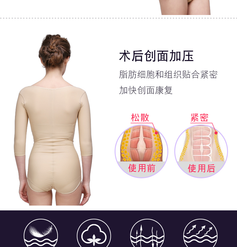 Ou Limei ngực và bụng cơ thể hình thành bodysuit hông bụng eo hình hút mỡ sau phẫu thuật vết thương áp lực y tế vành đai