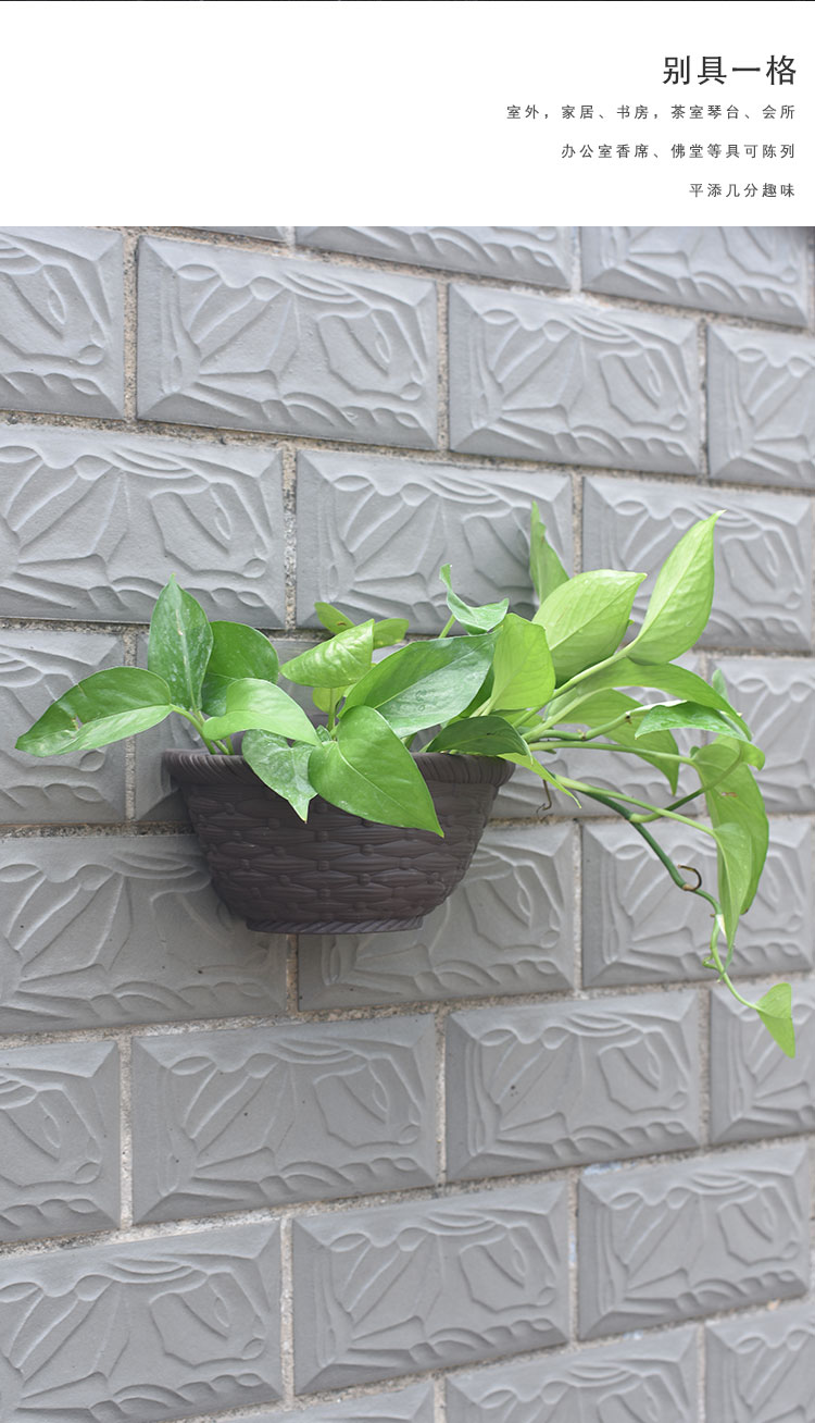 New Chinese style restoring ancient ways hanging pot ceramic large balcony more meat hanging wall flower pot hanging violet arenaceous refers to flower pot