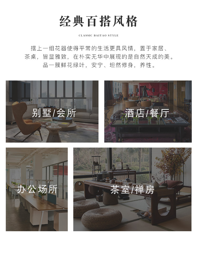 Elder brother up POTS zen composite ceramic creative purple asparagus bonsai pot young monk home furnishing articles in the living room