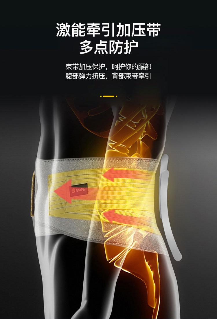 Glofit 运动护腰带 8根可拆卸支撑条 图6