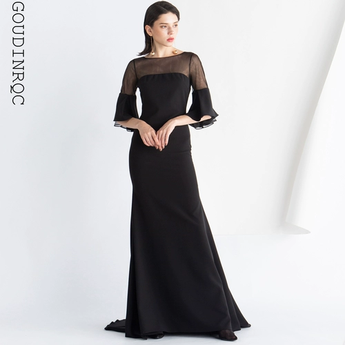 GOUDINRQC/古典青春 Длинный лонгслив, вечернее платье, европейский стиль