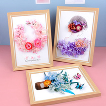 diy evergreen flower photo frame decoration painting making material bag dry floral hand sticky painting pendulum piece floral parent-child activity