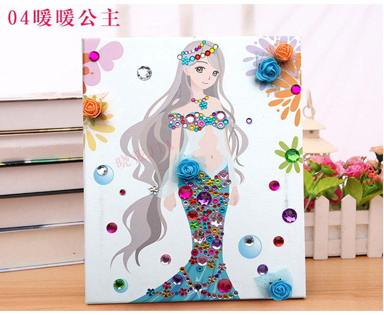 Trẻ em làm bằng tay sáng tạo DIY màu kim cương gói hoa vật liệu tự làm đồ chơi cho bé