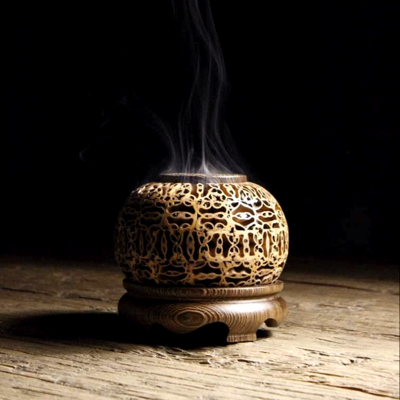 Guqin Accessories Guqin Incense Stove Pure Natural Handmade Walnut Chicken Wings Wood Incense Stove Delivery Ring Incense