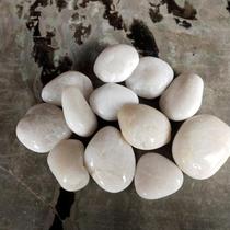 White cobblestone boutique high throwing rain and stone pure white pebble