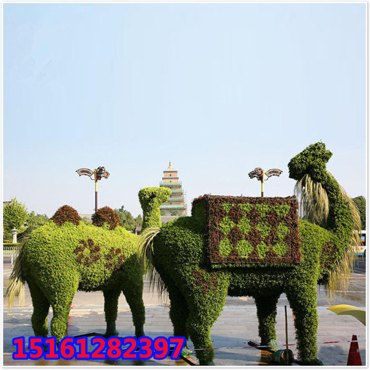 Outdoor Large Simulation Green Sculpture Handicraft Styling Simulation Animal Sculpture Festival Celebration Landscape Furnishing Cartoon