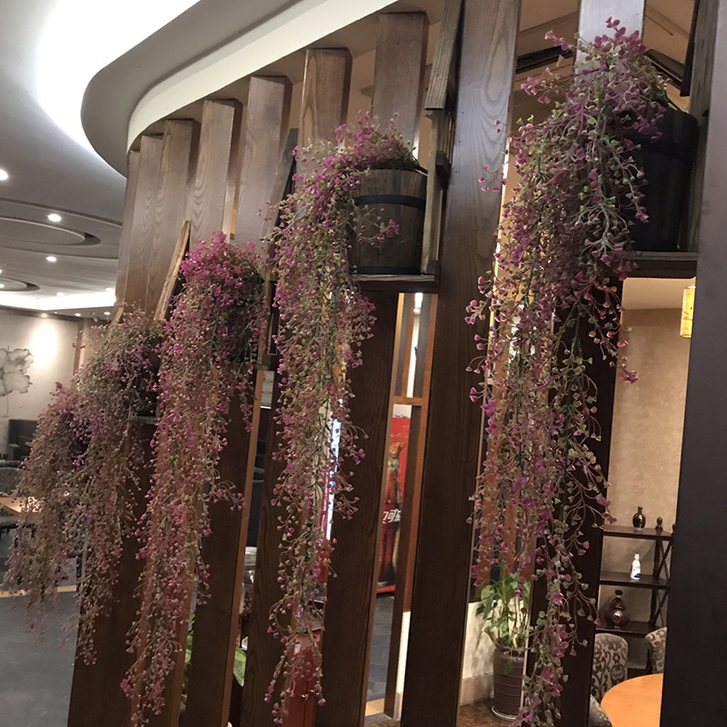 Simulation Admiralty Willow Wall-mounted Decoration Flowers Fake Flowers Living Room Vines Plastic Flower Green Vines Vine Vegetal Wall Hanging Basket Indoor