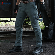 Eagle claw action lightning tactical pants Mens spring and autumn outdoor quick-drying trousers multi-pocket wear-resistant overalls special army pants