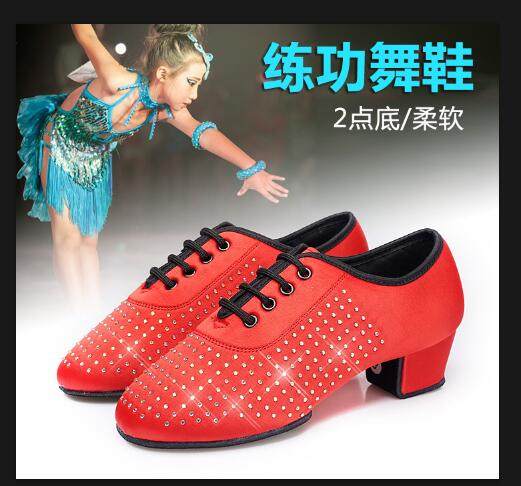 Autumn Winter models Latin dance shoes Children girls Soft bottom Practice Shoes Boys Dance Shoes Toddlers Dancing Shoes Beginners