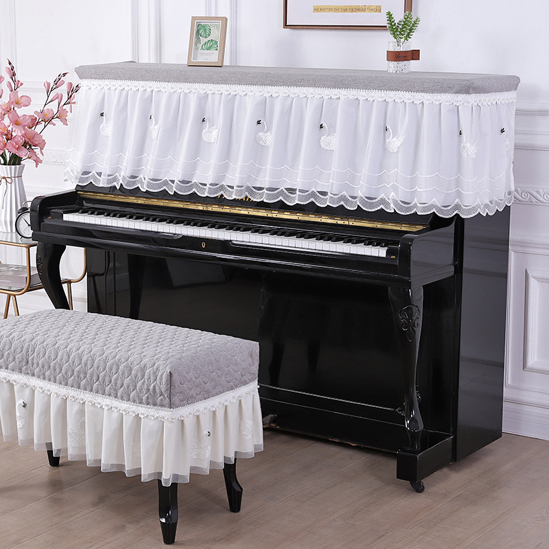 Piano cover half cover full cover high-grade princess Nordic piano cloth cover cloth dust cover simple modern piano towel shawl